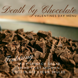 The image for Valentine's DEATH BY CHOCOLATE(BYO Beer and Wine) $69.99 per person